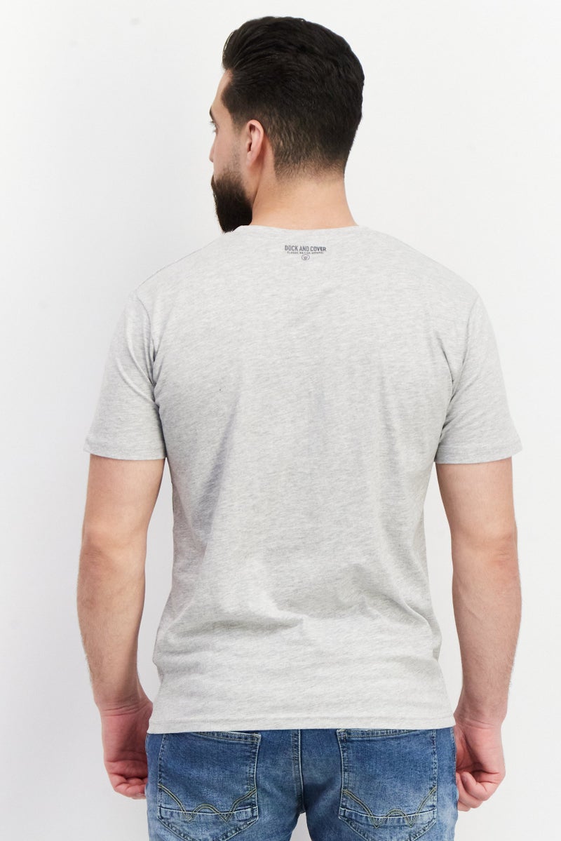 DUCK AND COVER Men Crew Neck Short Sleeve Graphic Print T Shirt ,Grey - Image 4