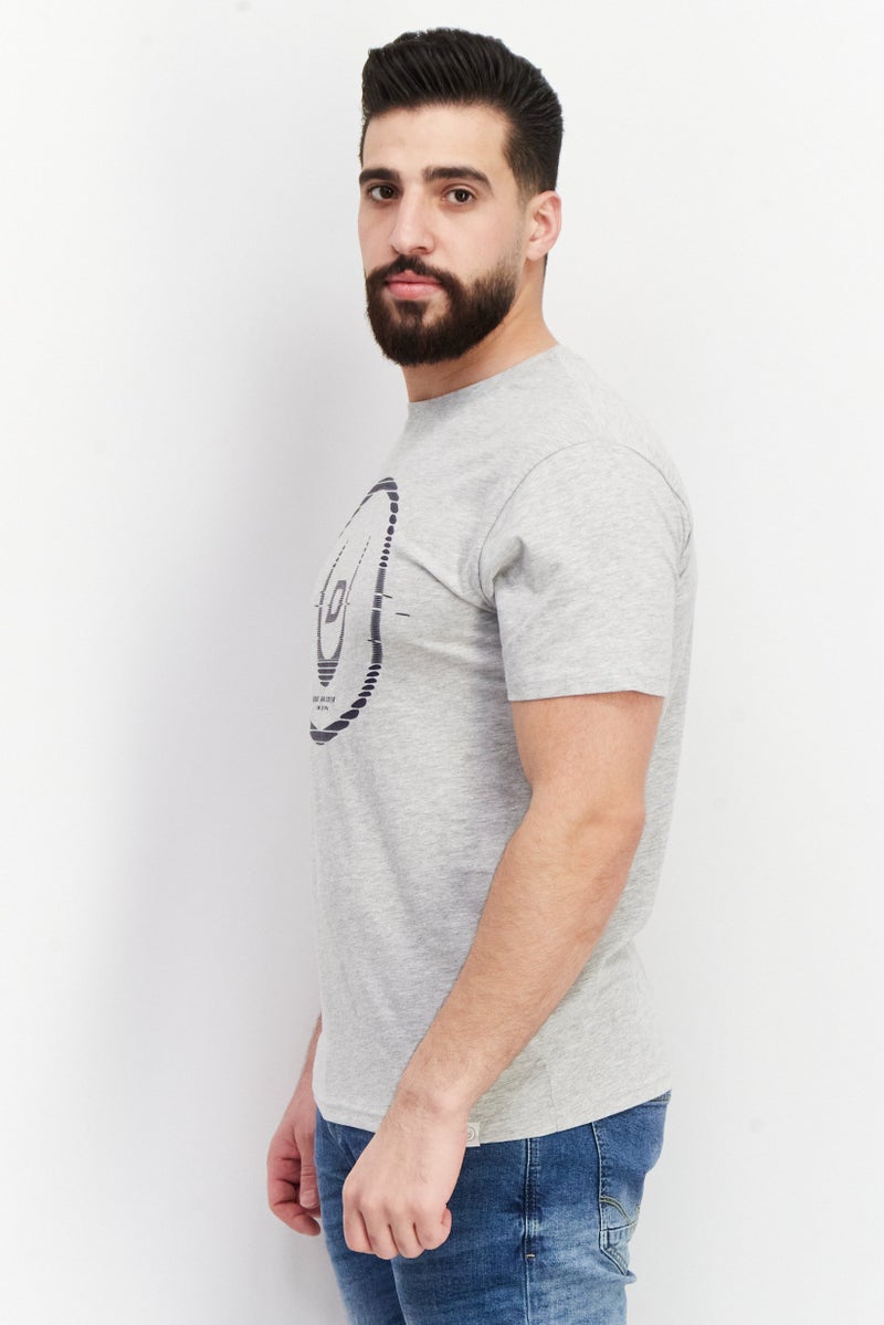 DUCK AND COVER Men Crew Neck Short Sleeve Graphic Print T Shirt ,Grey - Image 3