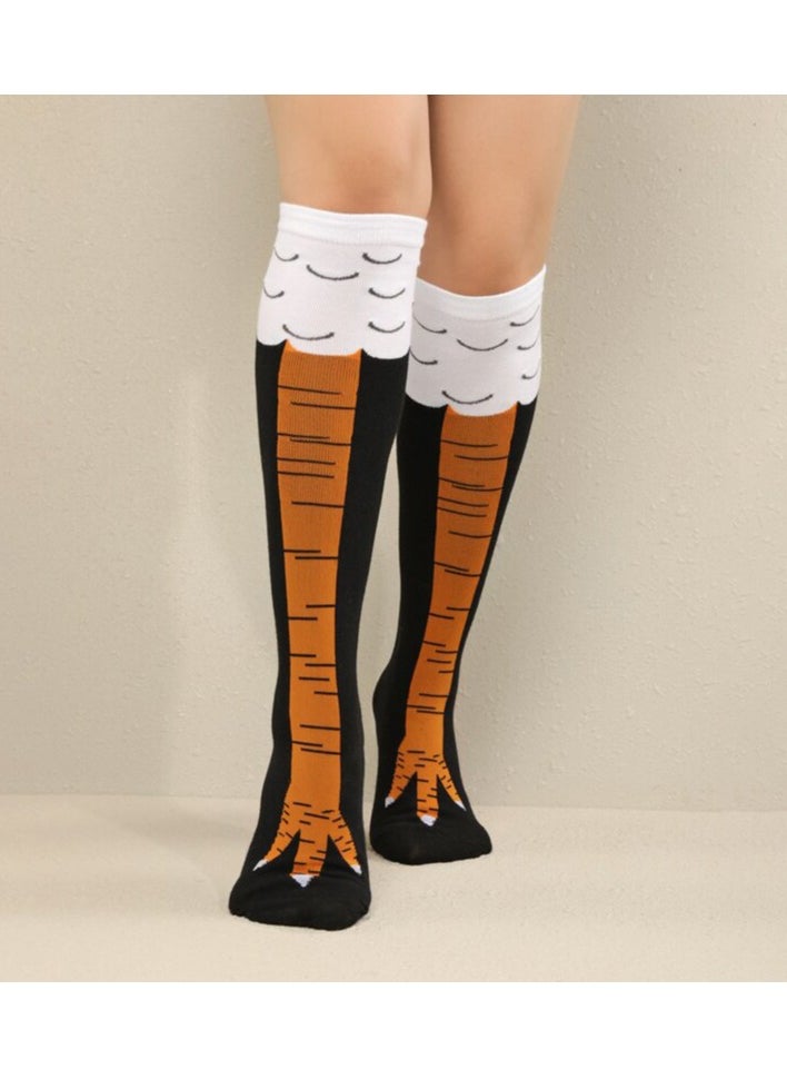 amazing.EGP Unisex Crazy Funny Chicken Legs Socks Novelty Knee High Turkey Socks Funny Gifts for Women Men and Kids AMAZINGEGP Funny Gifts For Party Novelty Socks  - Image 1