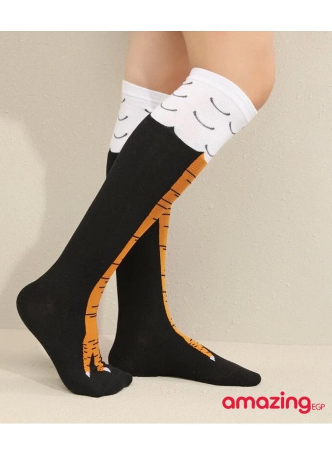 amazing.EGP Unisex Crazy Funny Chicken Legs Socks Novelty Knee High Turkey Socks Funny Gifts for Women Men and Kids AMAZINGEGP Funny Gifts For Party Novelty Socks  - Image 2