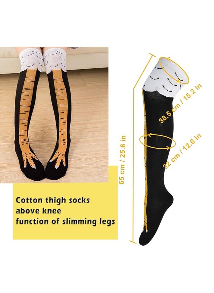 amazing.EGP Unisex Crazy Funny Chicken Legs Socks Novelty Knee High Turkey Socks Funny Gifts for Women Men and Kids AMAZINGEGP Funny Gifts For Party Novelty Socks  - Image 4
