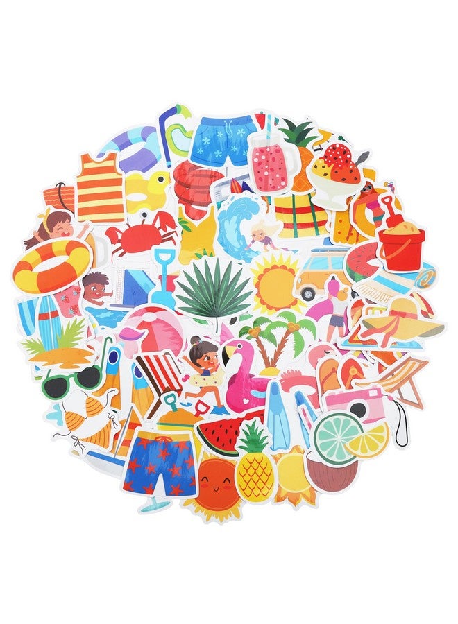 كليڤر بلاي مجموعة من 100 ملصق حمام سباحة وشاطئ، هدايا حفلات صيفية، ديكورات أعياد ميلاد - Image 1