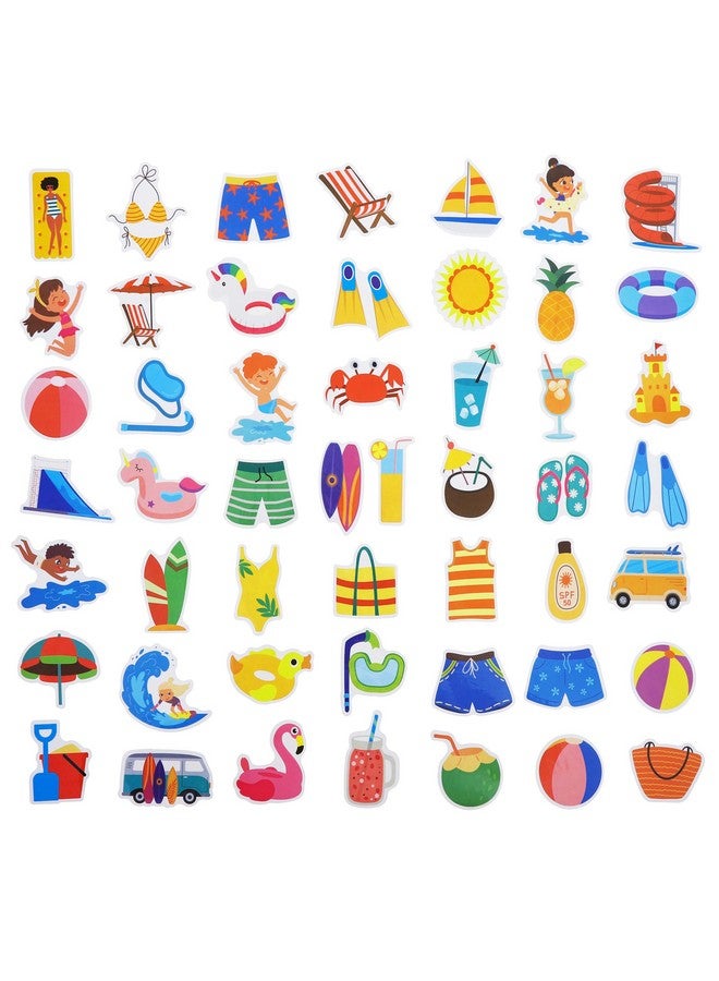 كليڤر بلاي مجموعة من 100 ملصق حمام سباحة وشاطئ، هدايا حفلات صيفية، ديكورات أعياد ميلاد - Image 2