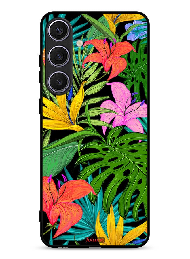 Tolwak Samsung Galaxy S24 Plus 5G Protective Case Cover Pattern Tropical Flowers Leaves - Image 1