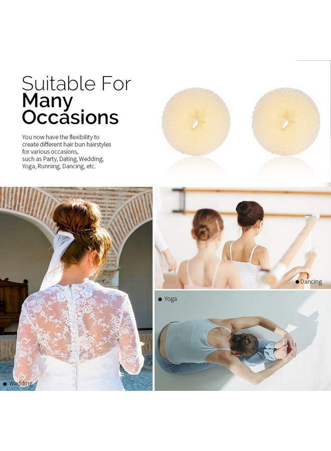 kitjans Hair Donut Ring Style Hair Bun Maker, 2PCS Chignon Doughnut Shaper for Short and Thin Hair (3 Inch/Brown) - Image 4