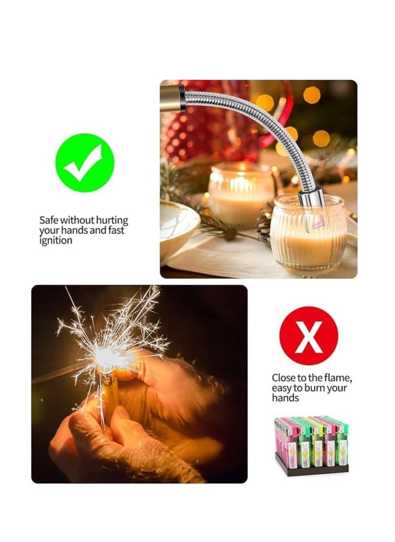 Electric Lighter: USB Type-C rechargeable electronic lighter with flameless plasma arc technology. Features a long design and smart LED battery display, perfect for camping, cooking, and home use red