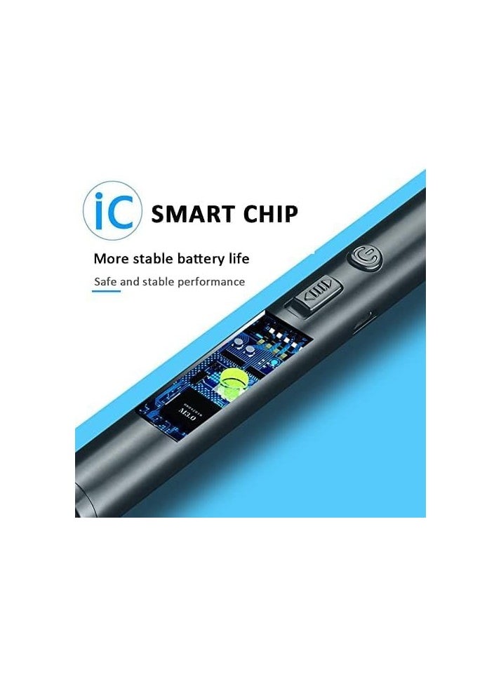 Electric Lighter: USB Type-C rechargeable electronic lighter with flameless plasma arc technology. Features a long design and smart LED battery display, perfect for camping, cooking, and home use red