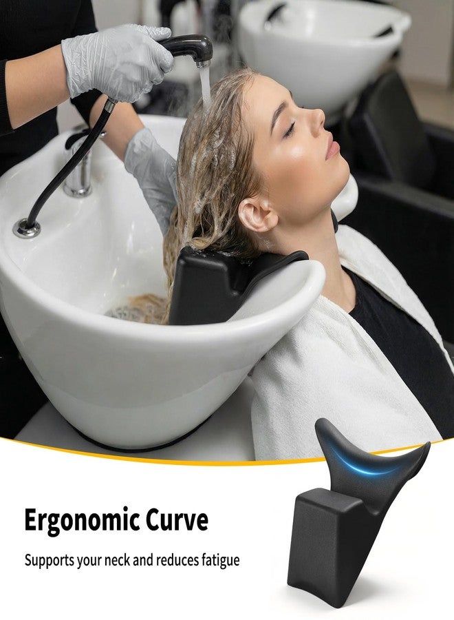 AISEELY Shampoo Bowl Neck Rest, Ergonomic Gel Neck Pad for Shampoo Sink, Rubber Salon Sink Neck Rest, Professional Shampoo Bowl Neck Cushion Support for Home Salon, Barber Shop & Beauty Salon - Image 2