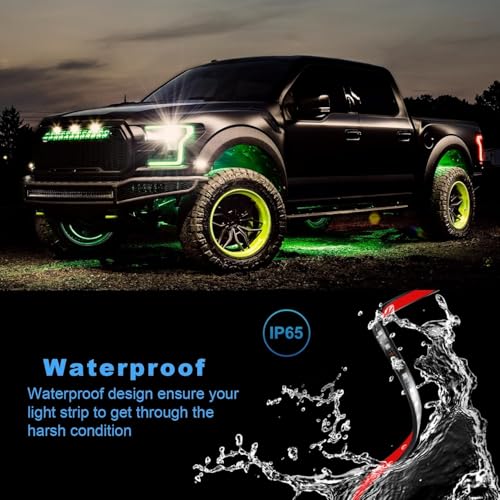 Livtee Underglow LED Lights Kit, RGB Strip Lights with App Control for Music and DIY Modes, Under Glow Kit for Cars, Vans, SUVs, and Trucks - Image 4