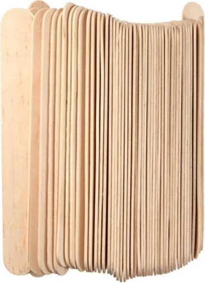 Nistabolje 500 Pieces Abeslang Wide Tongue Stick Wooden Large Ice Cream Tongue Press Stick