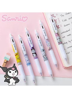 Sanrio Set of 6 Kuromi 0.5mm Press Sign Pens,  Pompom Purin Girls Student Anime Melody Pachacco Cinnamoroll Pen  - Image 5