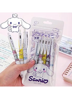 Sanrio Set of 6 Kuromi 0.5mm Press Sign Pens,  Pompom Purin Girls Student Anime Melody Pachacco Cinnamoroll Pen  - Image 3