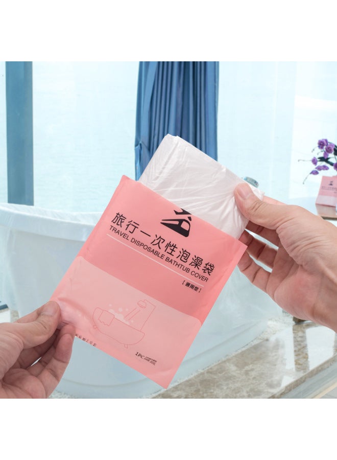 Disposable Bed Sheet Quilt Cover Pillowcase Quilt Cover Double Four-piece Travel Hotel Travel Bedding Dirty Bath Towel-Color:Bath Bag 10 Packs - Image 1