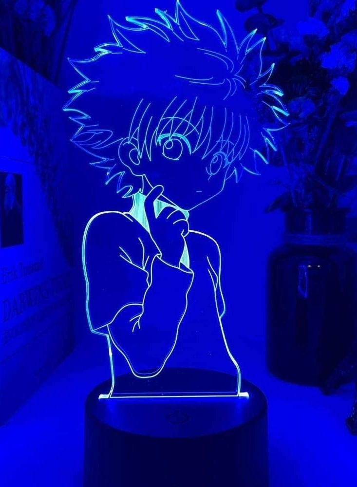 althiqahkey 3D Night Light Illusion Led Anime Silhouettes of Killua Figurine Lamp From Hunter X Hunter Otaku Sensor Manga Fans Room Decor 16 Color Remote  - Image 2