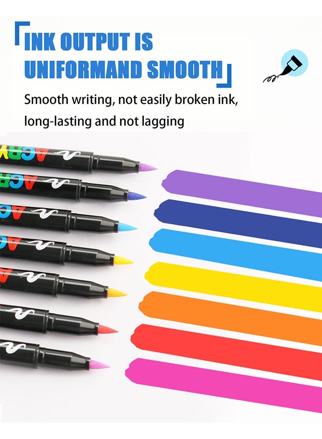 GuangNa 36 Colors Paint Marker Set, Brush Tip Vibrant Acrylic Paint Pens Set For Art Supplies, School Supplies, Rock Art, Fabric Paint, Fabric Markers, Paint Pen, Art Markers, Coloring Book DIY Crafts Art Supplies - Image 5