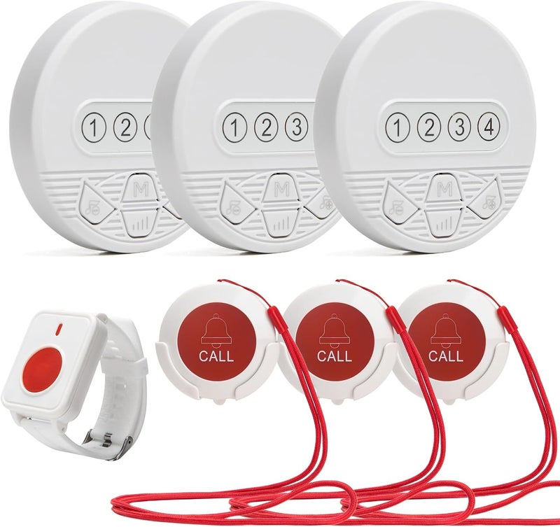 CYSSJF Wireless Bell for Elderly Seniors Patients Caregiver Call Button Nurse Call System Alert Button for Seniors at Home Call Bell for Elderly / Patient / Disabled at Home / Hospital / Clinic - Image 1