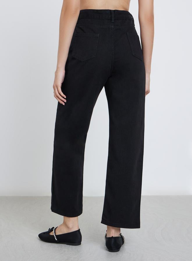 ستايلي بنطال جينز بقصة أرجل واسعة - Image 4