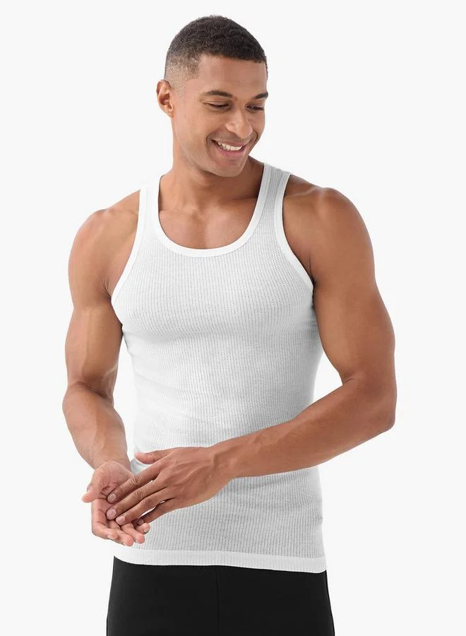 Splash FAV Men Textured Vest - Pack of 3