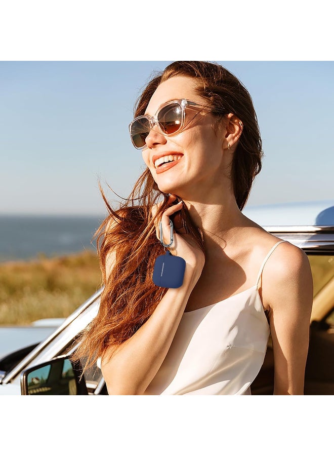 Soft Silicone Full Body Protection Case with Keychain for Women Men for Apple AirPods 4th Generation (2024) Blue - Image 4