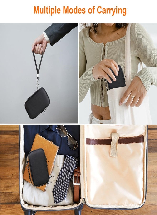 Canboc Hard Case for FLEXTAILGEAR MAX Pump 2020/ MAX Pump Plus/ MP2 Pro/ MP2 Plus Portable Air Pump, Zipper Mesh Pocket fits 5Pcs Nozzles and Charging Cable, Black+Orange (Case Only) - Image 3