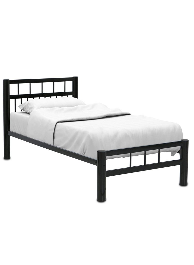 جالاكسي ديزاين تصميم جالاكسي - سرير فردي من الفولاذ بمقاس 90×190 سم – اللون الأسود – الموديل GDF-HDB-90190 - Image 4