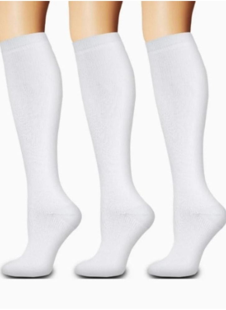 Generic - Compression Socks for Women and Men Circulation (3 Pairs) - Best Support for Running, Football and Basketball,and Outdoor Cycling Polyester Over-The-Knee Socks,Nurses Recovery Cycling Flight - Image 1