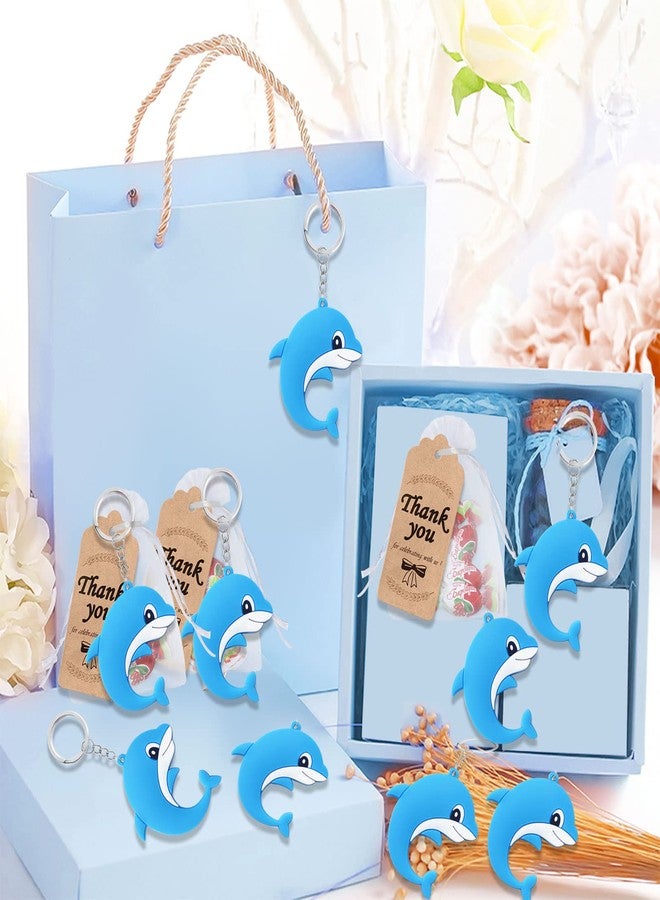 Elecrainbow 24 Pack Dolphin Keyring Pack Party Favor for Animal Lover, Return Gift, Ocean Themed Party, Thanksgiving, Baby Shower, Birthday, Wedding - Image 3