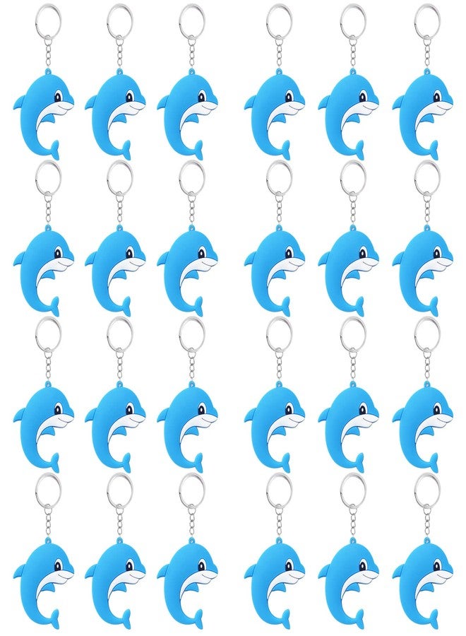 Elecrainbow 24 Pack Dolphin Keyring Pack Party Favor for Animal Lover, Return Gift, Ocean Themed Party, Thanksgiving, Baby Shower, Birthday, Wedding - Image 1