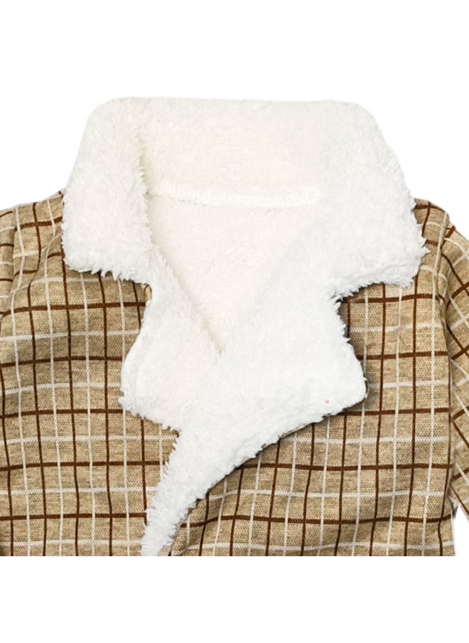 BabyShoora - Baby fur lined jacket with collar - Image 1