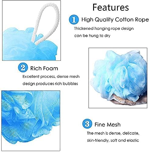 ZINGARO Bath Sponge Round Loofah and Back Scrubber for Men and Women (pack of 4) - Image 2