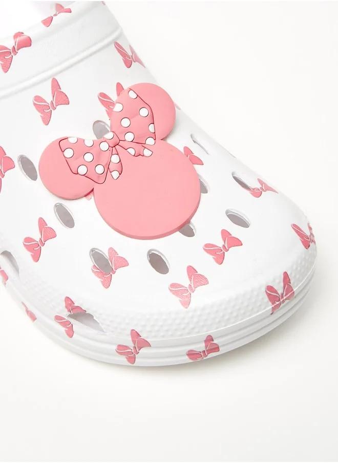 Disney Girls Minnie Mouse Applique Detail Clogs