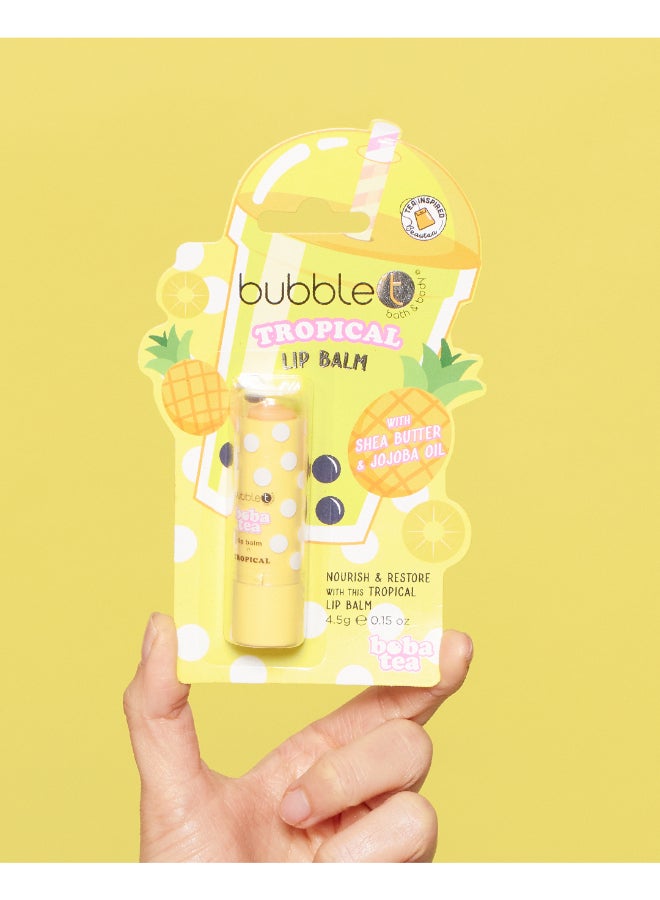 Bubble T Tropical Fruit Lip Balm - Softens & Smooths Lips, Delivers a Sweet & Exotic Scent (10 ml) - Image 3