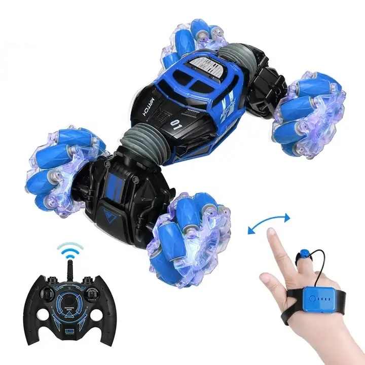 GLEVAR Remote Control Car for Kids | RC Stunt Car with Gesture Control | Double-Sided Driving, 2.4GHz Drift Technology, LED Lights & Music, Perfect Gift for Boys Age 5-12 Birthday Surprise - Image 3