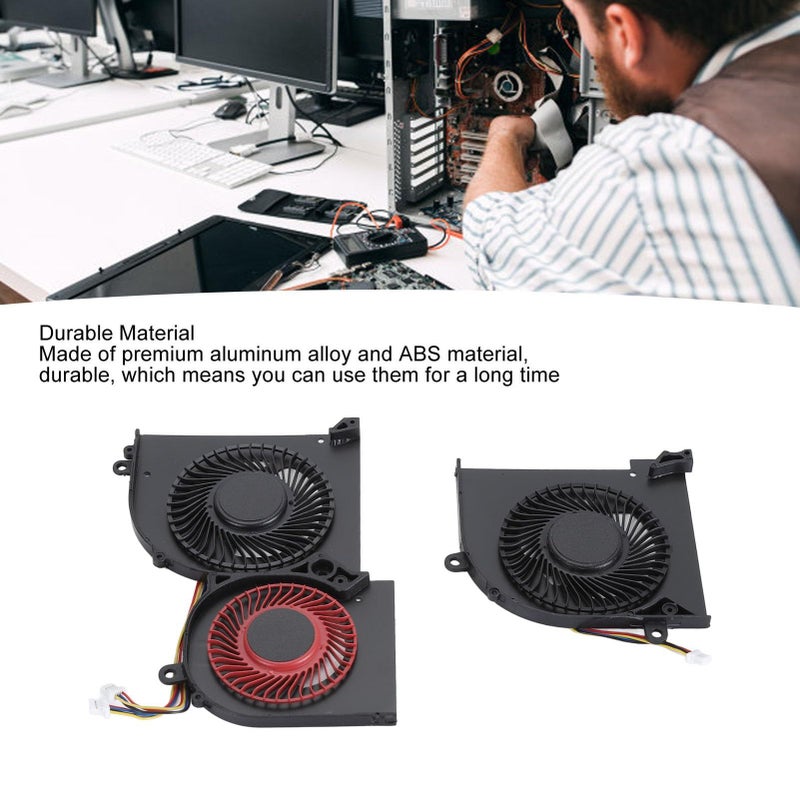 مروحة تبريد محمولة هادئة وفعالة كبديل لجهاز الكمبيوتر المحمول GS65، GS65VR، P65، MS 16Q4، MS 16Q5 لمبرد وحدة المعالجة المركزية ووحدة معالجة الرسوميات - Image 3