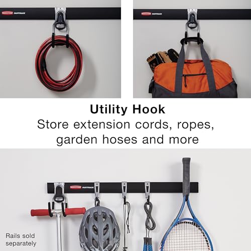Rubbermaid FastTrack Utility Hook Garage Wall/Tool Hanger Wall Mount and Heavy Duty Tool Hanger for Home/Garage/Wall/Shed Organization - Image 2