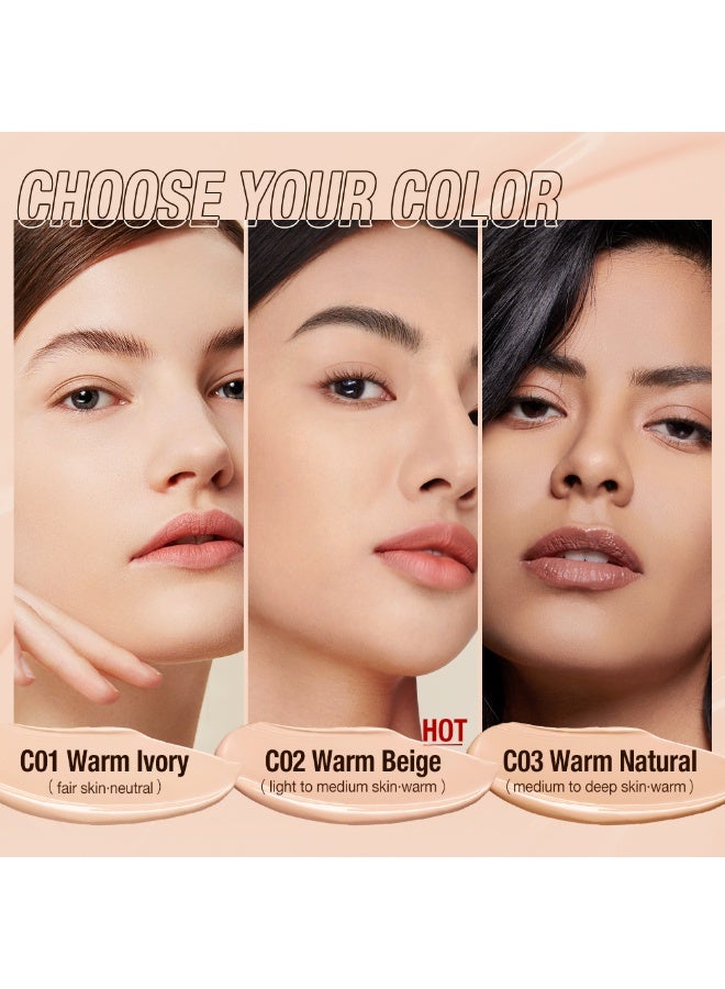 OTWOO O.TWO.O Oil-Free Liquid Locking Mist Foundation – Lightweight, Long-Lasting Base (#3, WARM NATURAL) - Image 4