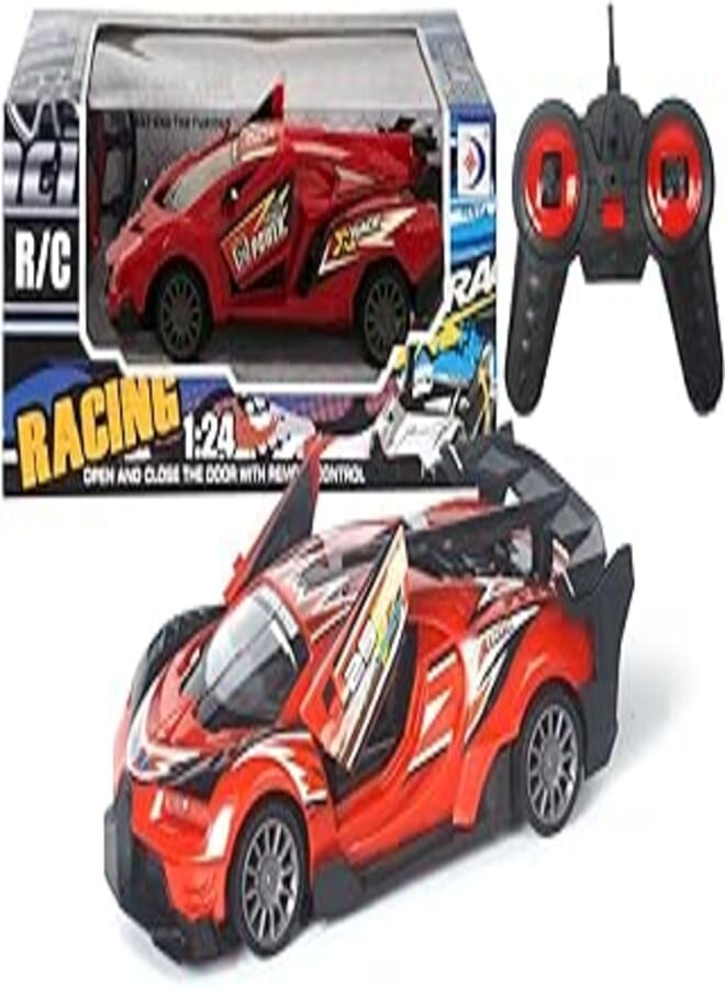 Home Smart Car Toy High Speed Mini 1:24 Scale Rechargeable Remote Control car with Lithium Battery for Kids (Red)
