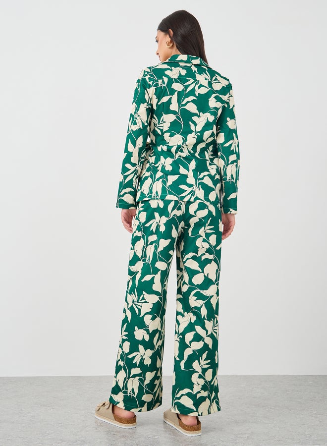Styli Styli Printed Tie-Up Shirt and Pants Co-Ords - Image 5