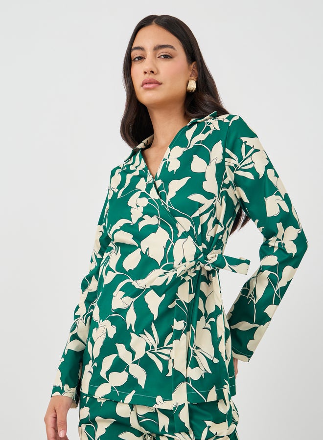 Styli Styli Printed Tie-Up Shirt and Pants Co-Ords - Image 2