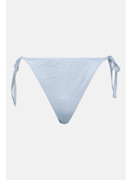 Peek & Beau Women Thong Bikini Bottom, Blue  - Image 1