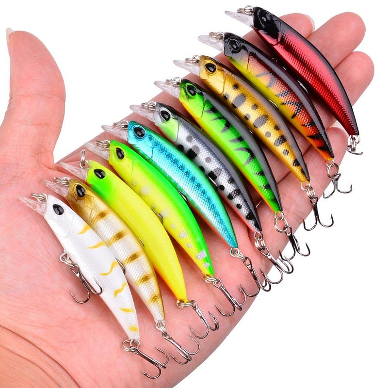 Aorace 84pcs Fishing Lures Set Metal Jigging Spoon Hard Baits Minnow Crankbait VIB Swimbait for Bass Pike Fit Saltwater and Freshwater - Image 5