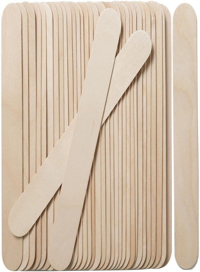 Borogo 100 Pcs Craft Sticks Ice Cream Sticks, Borogo 6" x 3/4" Sticks Natural Wood Popsicle Craft Sticks Treat Sticks Ice Pop Sticks for DIY Crafts - Image 1