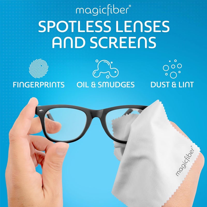 MagicFiber Microfiber Cleaning Cloths, 2 Pack - Premium Cloth for Glasses, Lenses, Screens & More - Image 2