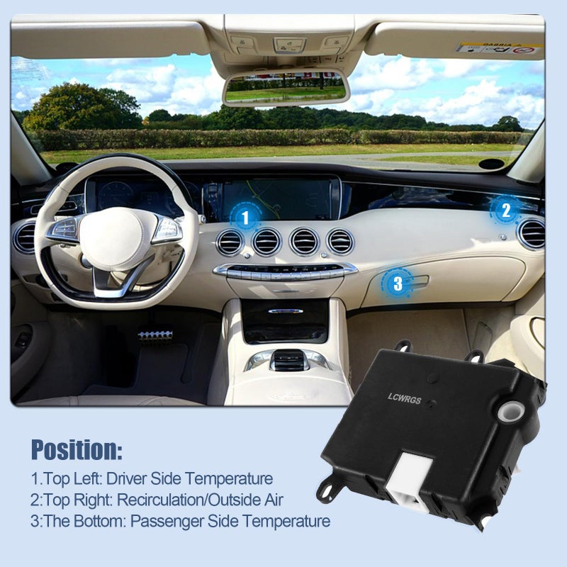 LCWRGS Rear Blend Door Actuator for Ford Expedition 2002-2017, Ford Explorer 2002-2010, Lincoln/Mercury, Temperature Control Air Door Actuator, 604-213, 1L2Z19E616BA - Image 5