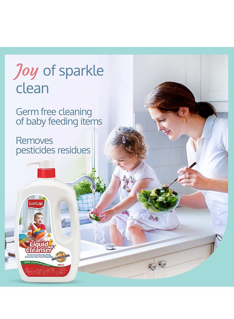 لوفلاب إكسسوارات زجاجات الأطفال ومنظف الخضروات السائل 1000 مل - Image 4