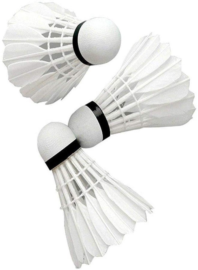 Hookcart Feather Shuttle Cock, White, Pack of 3 - Image 1