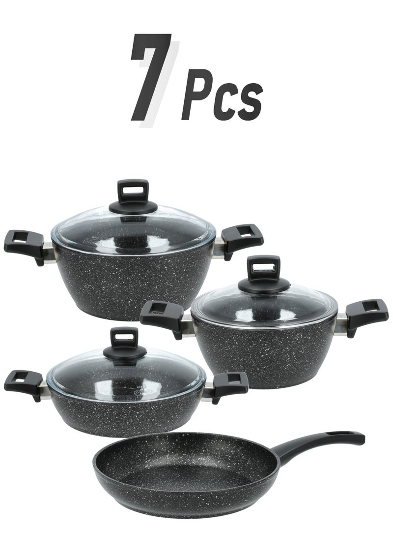 ALBERTO 7 Piece Granite Cookware Set - Image 1
