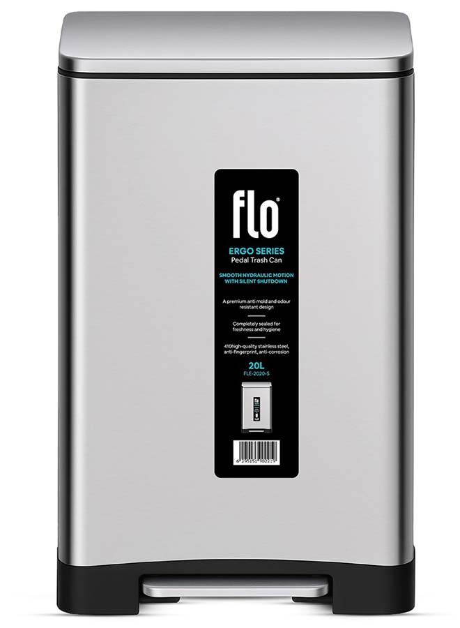 سلة مهملات - إيرغو ستيل مطفي 20 لتر