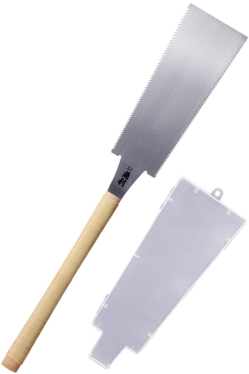 KAKURI Extra Large Japanese Pull Saw 10.5" for Woodworking - Ryoba Double Edge Hand Saw with Blade Cover for Rip & Crosscut - Heavy Duty Fixed Blade - Made in Japan - Image 1