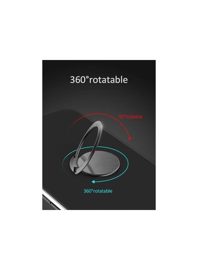 Green Tiger World's Slimmest Phone Ring Holder Ultra Thin Cell Phone Ring Stand for Magnetic Car Mount Hook - Compatible for iPhone X 8 7 Plus 6S 6 5s 5 SEGalaxy S8 S7 S6 EdgeNote 8 5 (Black) - Image 5